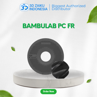 Original Bambulab PC FR Polycarbonate Flame Retardant 3D Printer Filament with RFID Reusable Spool